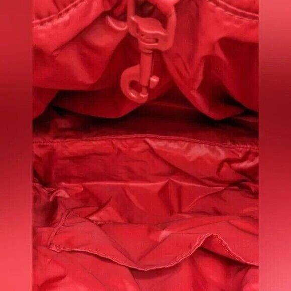 MICHAEL KORS Stirling quilted recycled nylon puffy SMALL tote bag RED … - Picture 4 of 5